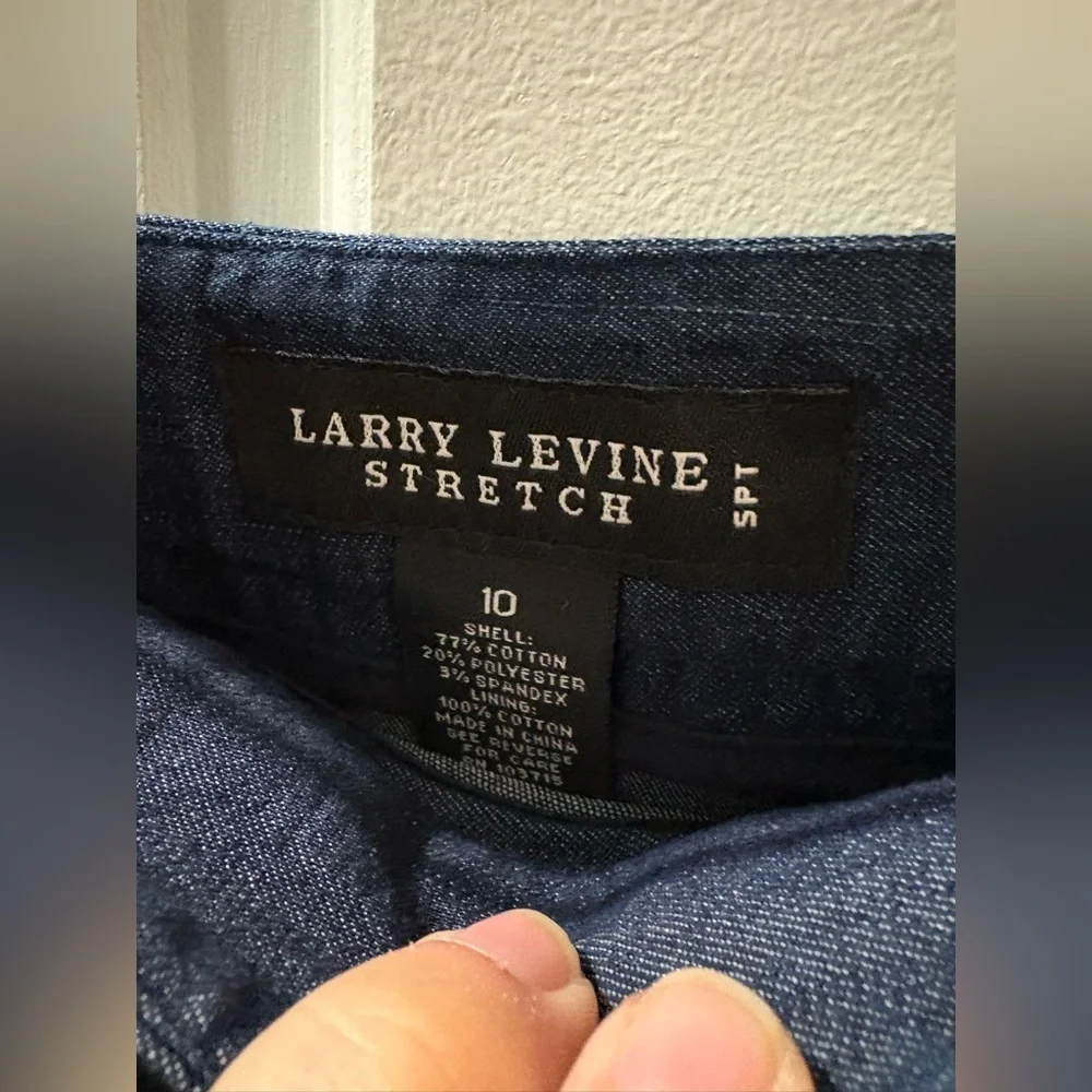 Larry Levine dark blue denim layered tiered skirt - Picture 2 of 2